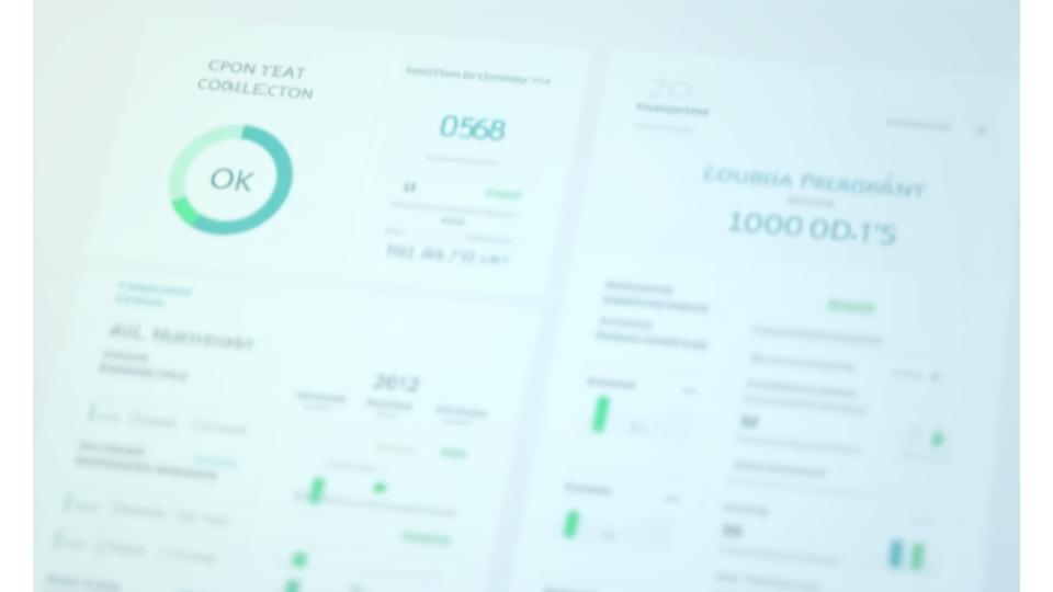 Et digitalt dashboard som viser compliance-status med grønne indikatorer