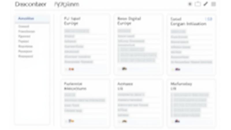 Interaktivt dashboard som viser ulike finansieringsprogrammer for digitalisering