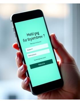 Digitalt nyhetsbrev på dataskjerm